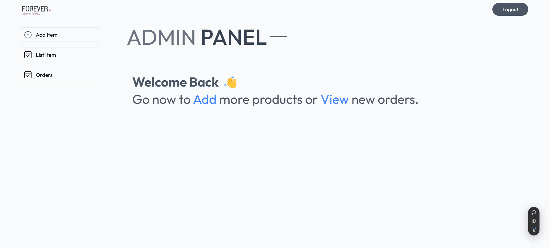 FOREVER Admin Panel